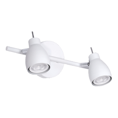 Aplique de 2 luces para GU10 de chapa blanco